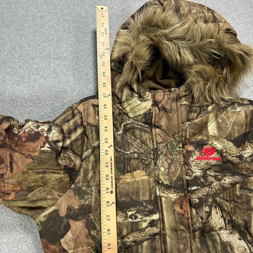 Mossy Oak Puffer Jacket Break-Up Infinity Mens L Brown Camo Hunting Streetwear